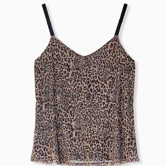 Torrid Leopard Lurex Swing Cami Tank Top Size 3 - Picture 12 of 12